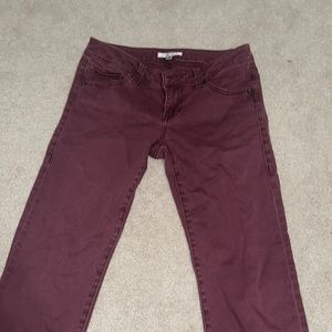Maroon Skinny Jeans. Size Small